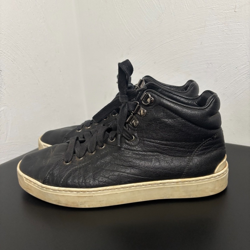 Rag & Bone Kent High Top Sneakers Size 6 EU 36 Shoes Black Leather Lace Up Women